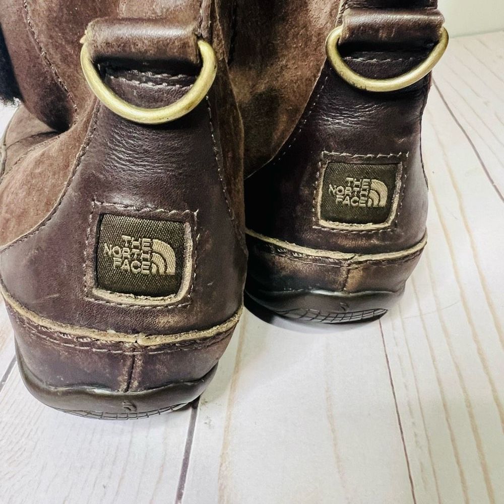 The North Face Abby III Brown Suede Leather Primaloft Boots - Picture 9 of 11